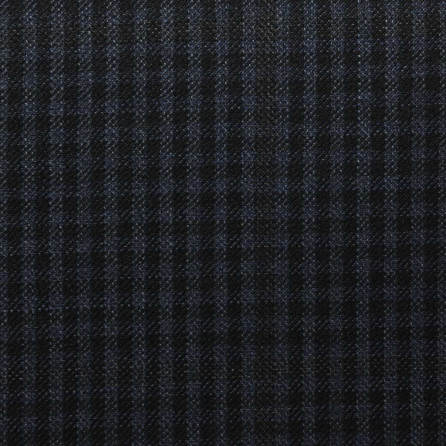 D542/1 Vercelli CV - Vải Suit 95% Wool - Xanh Dương Caro Đen